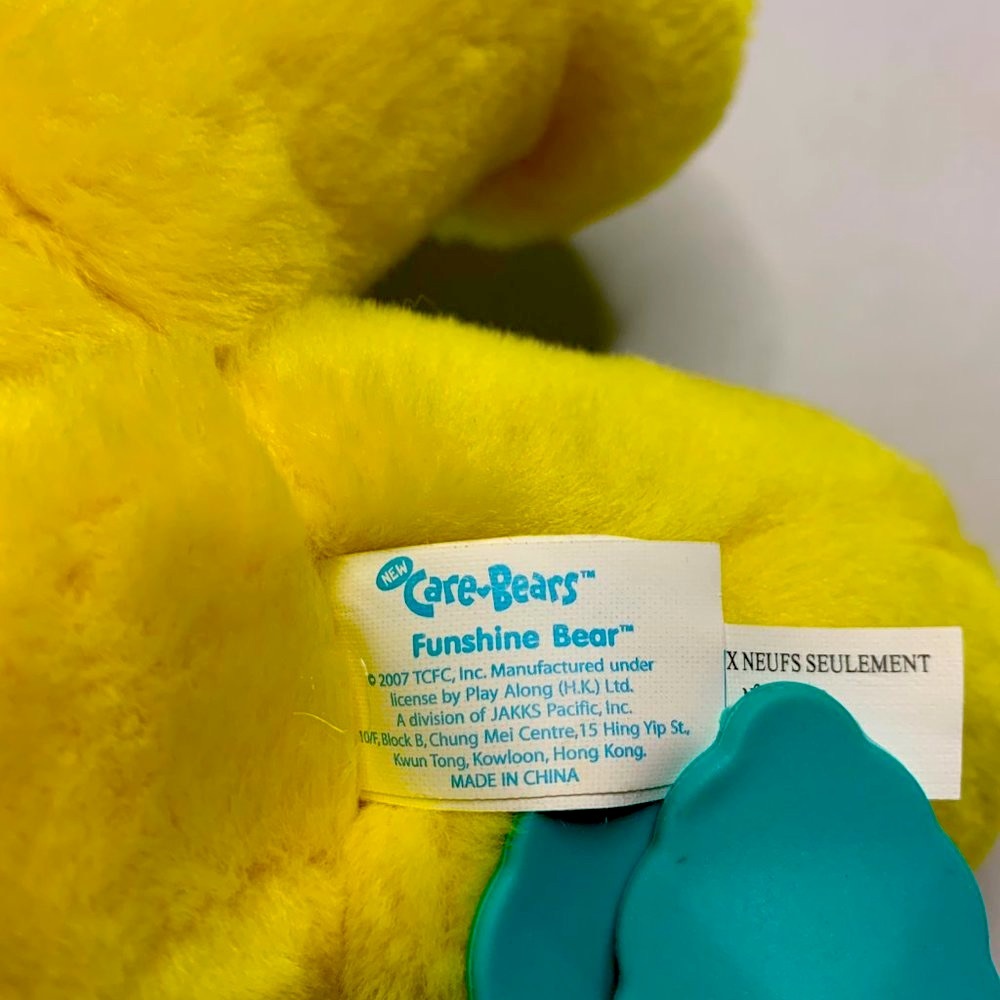 Care Bears Yellow Funshine Bear 14" Soft Plush Stuffed Animal 2007 - Picture 5 of 7